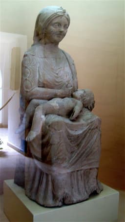 Terracotta nursing goddess from Thinissut
