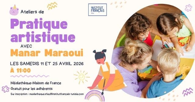 Atelier de pratique artistique avec Manar Maraoui