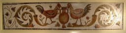 Mosaic of two roosters from Neapolis