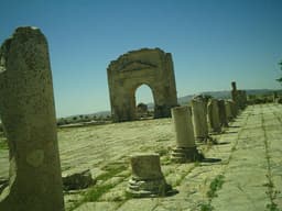 The forum and the Arch of Trajan