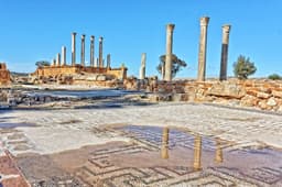 The market with the forum behind