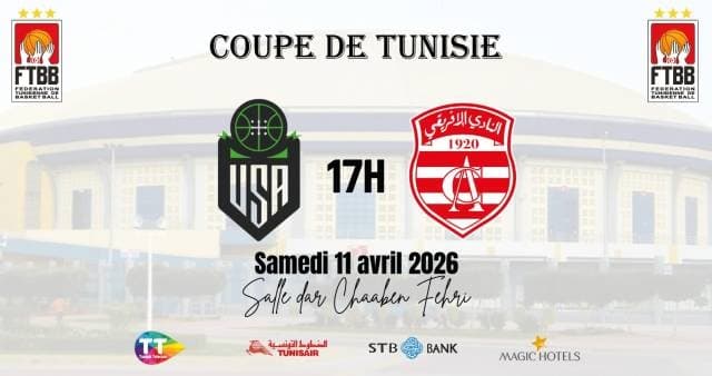 1/2 Finale Coupe de Tunisie Saison 2025-2026 : USA vs CA